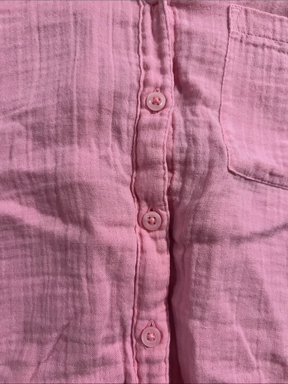 GAP Pink Short Sleeve Button Set - Top & Shorts